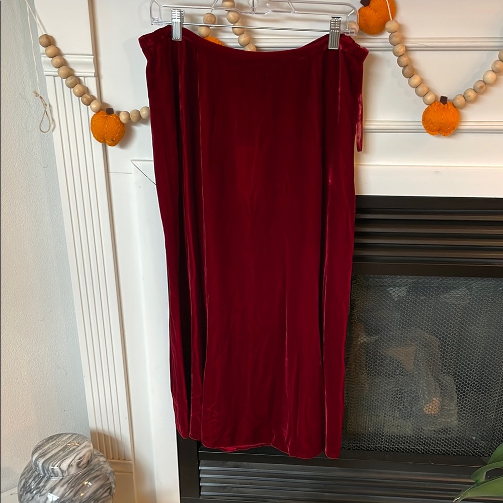 Elegant Red Velvet Skirt